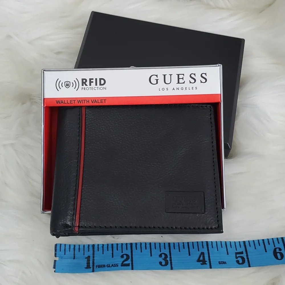 Guess Black Leather Men’s Wallet New Original Packaging